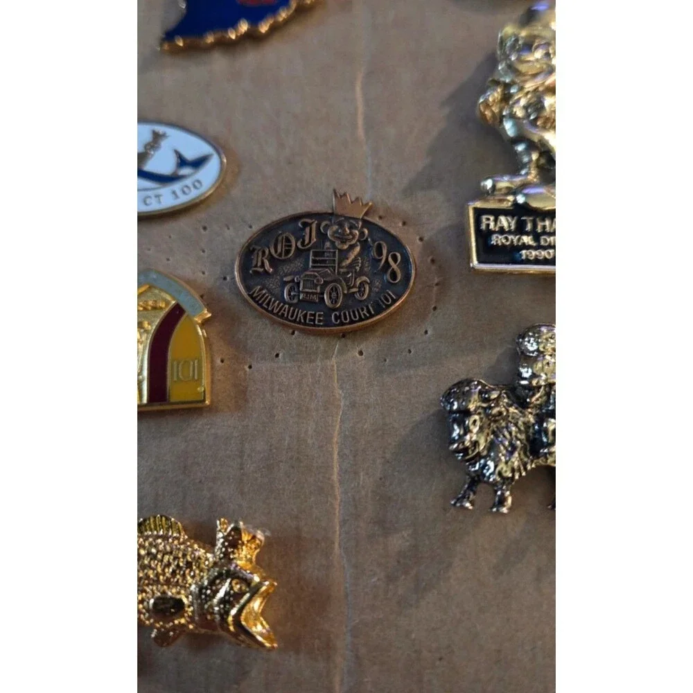 Vintage Royal Order of Jesters ROJ Pin Lot 11 Court Director Masonic Shriner